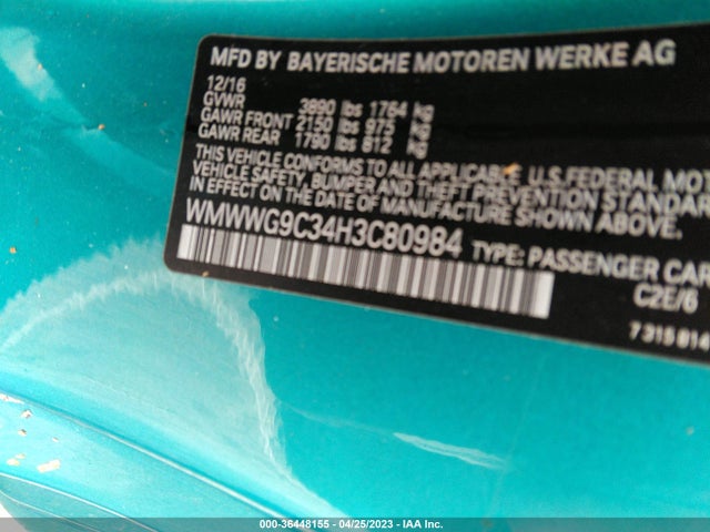 2017 Mini Roadster, VIN: WMWWG9C34H3C80984
