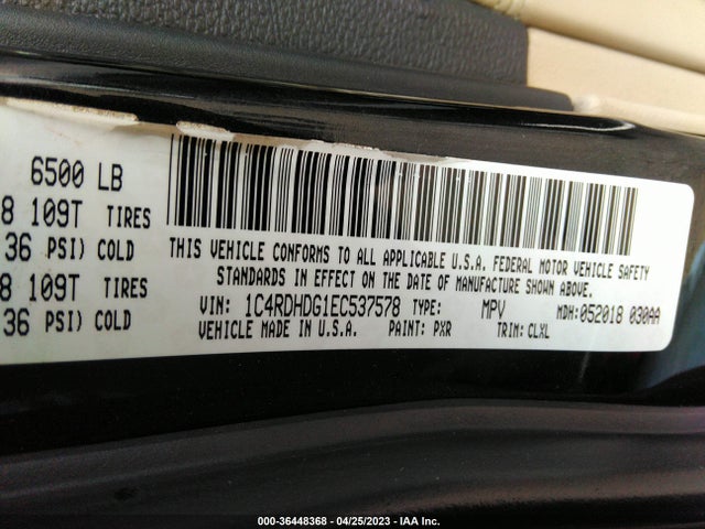 Dodge DURANGO LIMITED 2014 1C4RDHDG1EC537578 Image 9