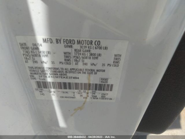 1FTEX1CM7EKE37494 Ford F-150 Xl/stx/xlt