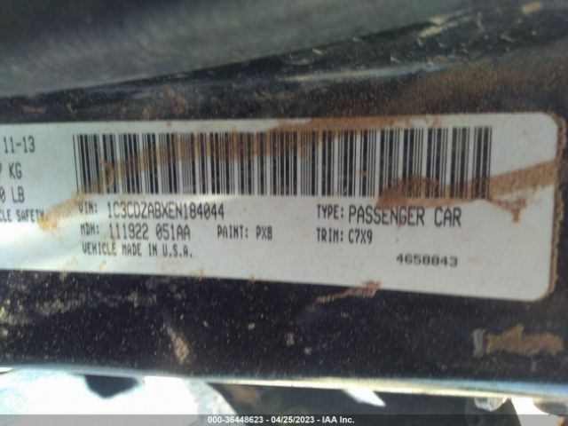 1C3CDZABXEN184044 Dodge AVENGER SE