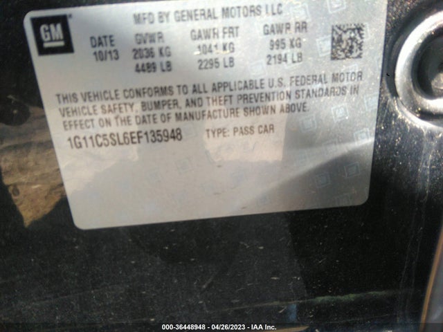 Chevrolet MALIBU LT 2014 1G11C5SL6EF135948 Image 9