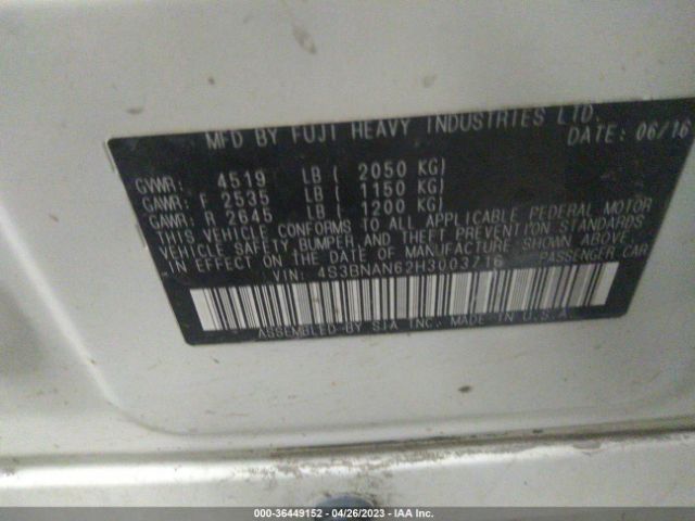 4S3BNAN62H3003716 Subaru Legacy Limited