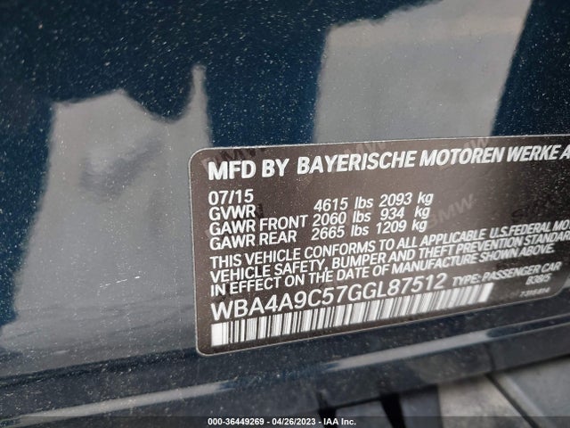 WBA4A9C57GGL87512 BMW 4 Series 428i