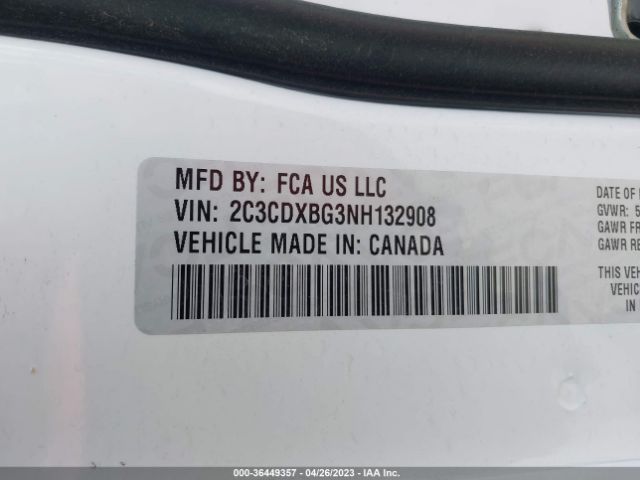 2C3CDXBG3NH132908 Dodge Charger Sxt