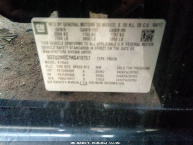 3GTU2NEC7HG418767 GMC Sierra 1500 Slt
