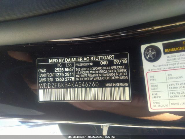 WDDZF8KB4KA546760 Mercedes-Benz E-class Amg E 63 S