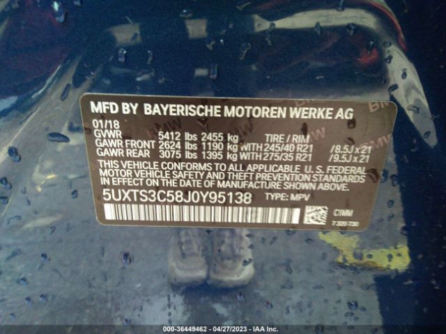 5UXTS3C58J0Y95138 BMW X3 M40i