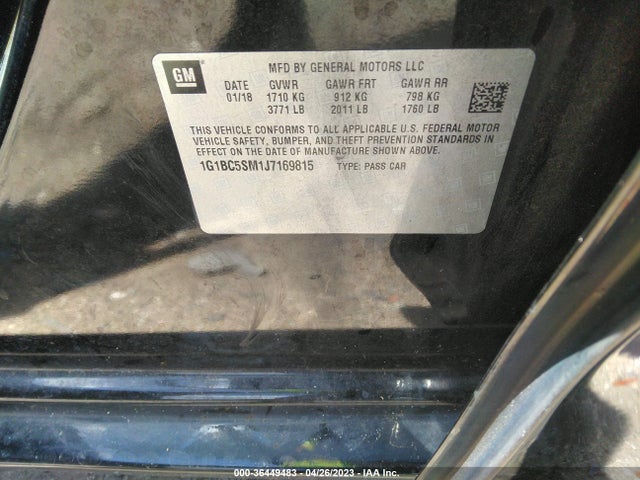 Chevrolet Cruze Ls Auto 2018 1G1BC5SM1J7169815 Image 9