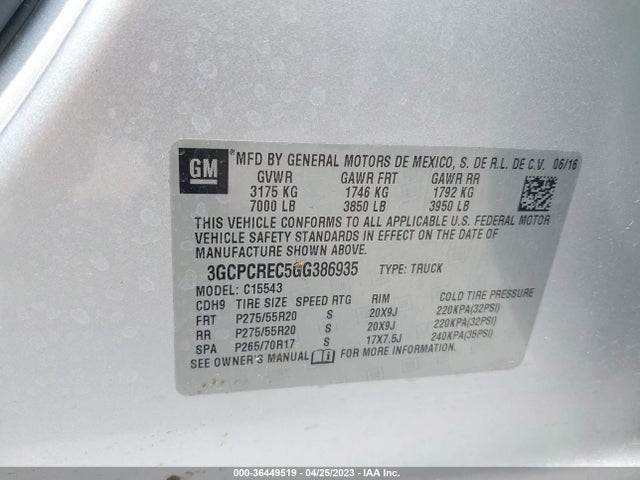 Chevrolet Silverado 1500 Lt 2016 3GCPCREC5GG386935 Image 10