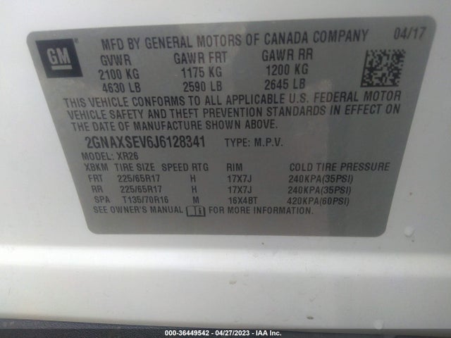 Chevrolet EQUINOX LT 2018 2GNAXSEV6J6128341 Image 10