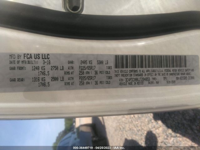 3C4PDCAB6JT294853 Dodge JOURNEY SE