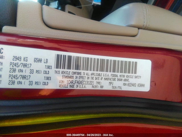 Aukcja sprzedaży 2014 Jeep Grand Cherokee Laredo, vin: 1C4RJFAGXEC131221, numer aukcji: 36449764