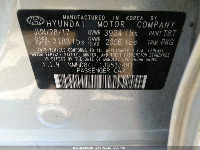 Hyundai Elantra Value Edition 2018 KMHD84LF1JU513491 Image 9