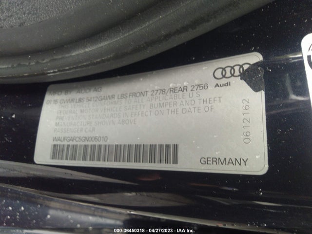 WAUFGAFC5GN005010 Audi A6 3.0t Premium Plus