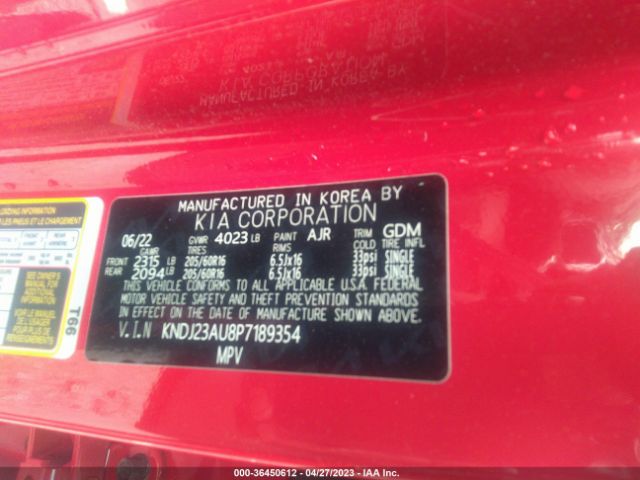 KNDJ23AU8P7189354 KIA SOUL LX