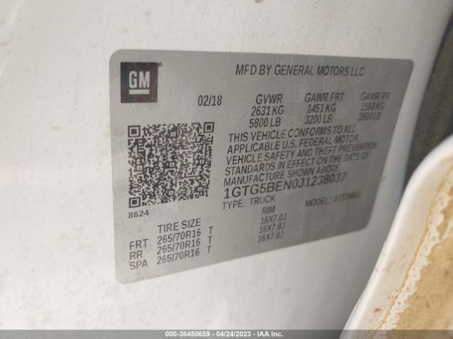 1GTG5BEN0J1238037 GMC Canyon 2wd