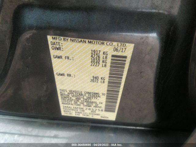 1N4AL3AP2HC285258 Nissan Altima 2.5 Sv