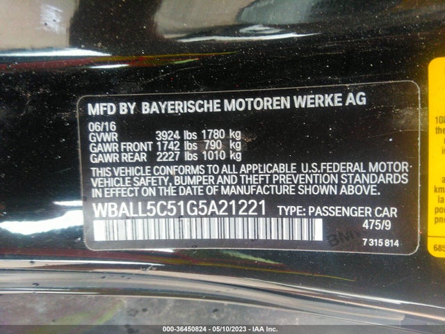 2016 BMW Z4, VIN: WBALL5C51G5A21221