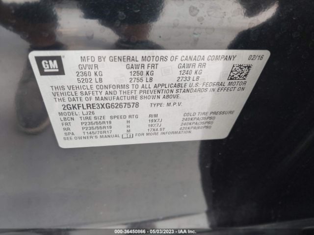 2GKFLRE3XG6267578 GMC Terrain Denali