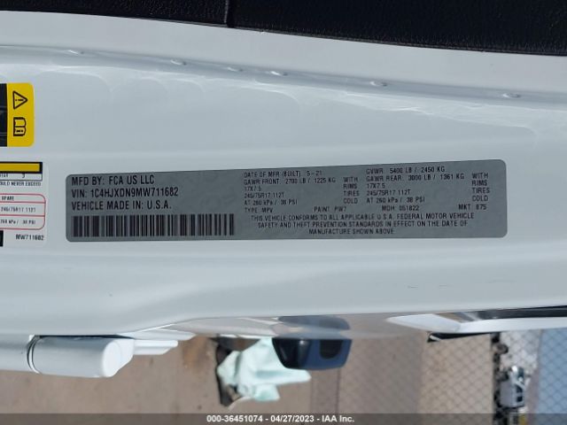 1C4HJXDN9MW711682 Jeep Wrangler Unlimited Sport S