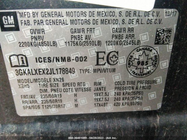 3GKALXEX2JL178849 GMC Terrain Denali