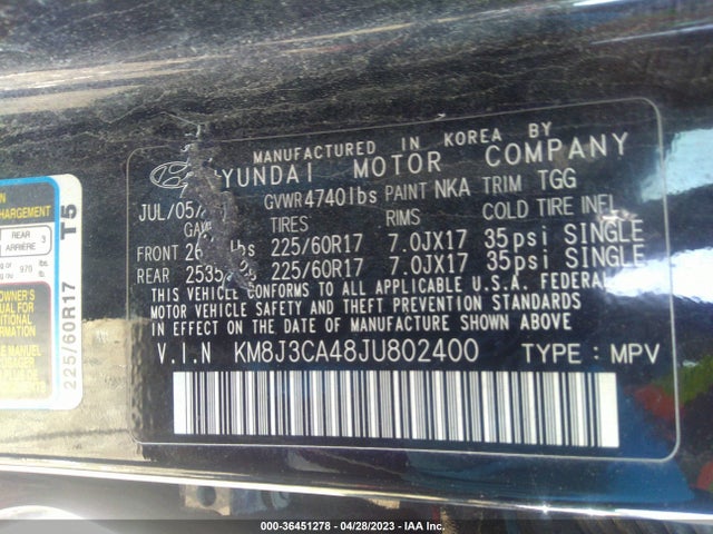 Hyundai TUCSON SEL 2018 KM8J3CA48JU802400 Image 10