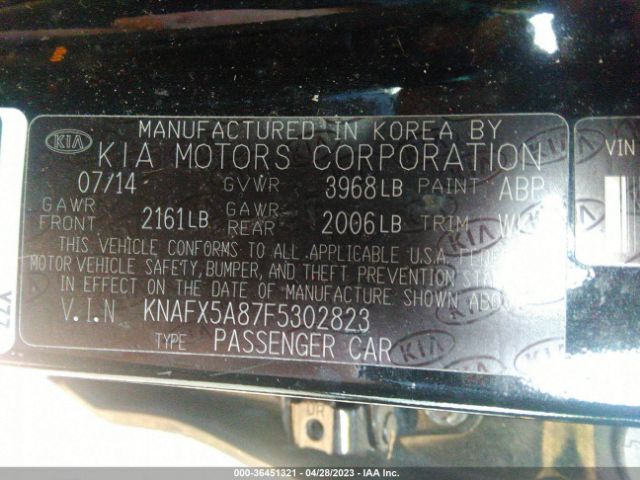 KNAFX5A87F5302823 KIA Forte 5-door Ex