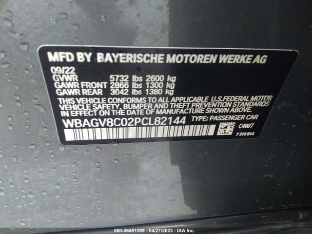 2023 BMW 8 Series Gran Coupe, VIN: WBAGV8C02PCL82144