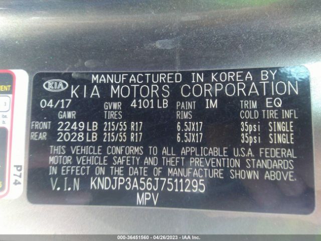 KNDJP3A56J7511295 KIA SOUL +
