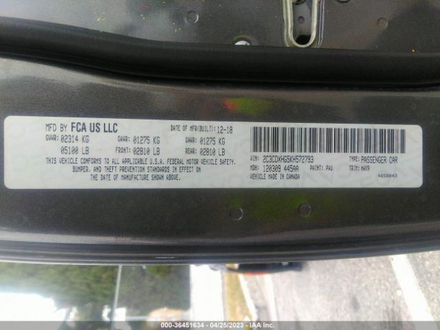 2C3CDXHG5KH572793 Dodge CHARGER GT