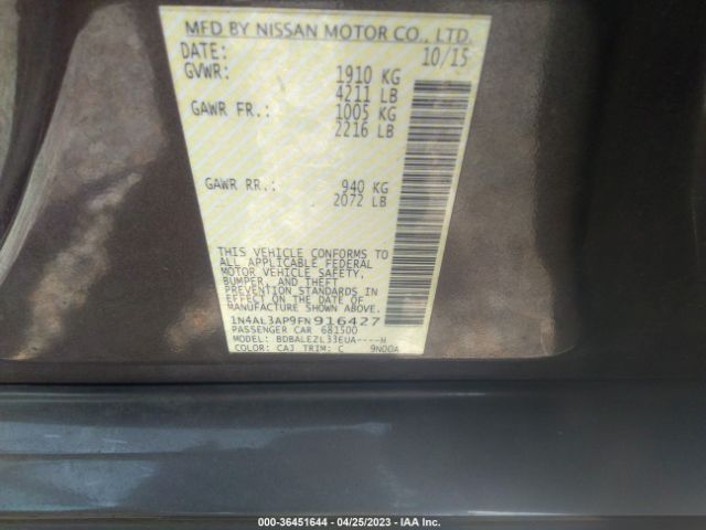 1N4AL3AP9FN916427 Nissan Altima 2.5 S