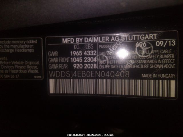 WDDSJ4EB0EN040408 Mercedes-Benz Cla-class Cla 250