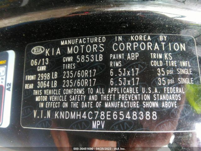 KNDMH4C78E6548388 KIA SEDONA EX