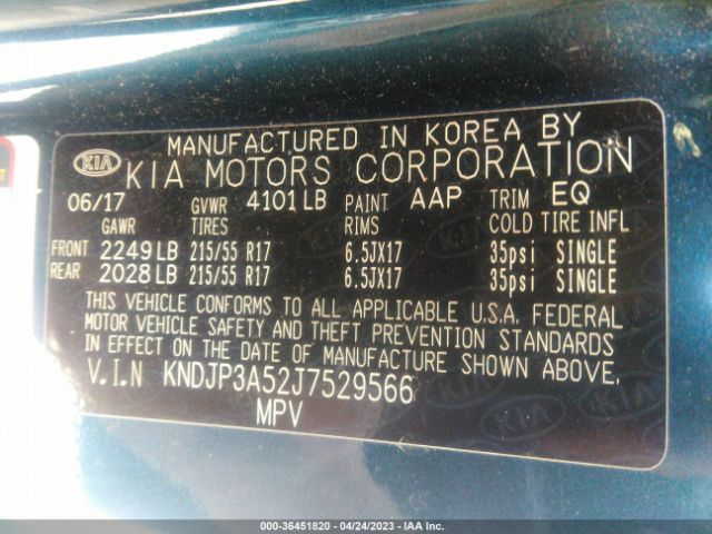 KNDJP3A52J7529566 KIA SOUL +