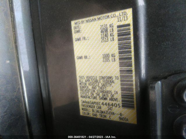 1N4AA5APXEC446405 Nissan Maxima 3.5 S