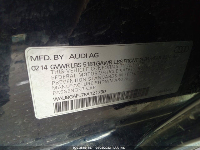 WAUBGAFL7EA121750 Audi S4 Premium Plus