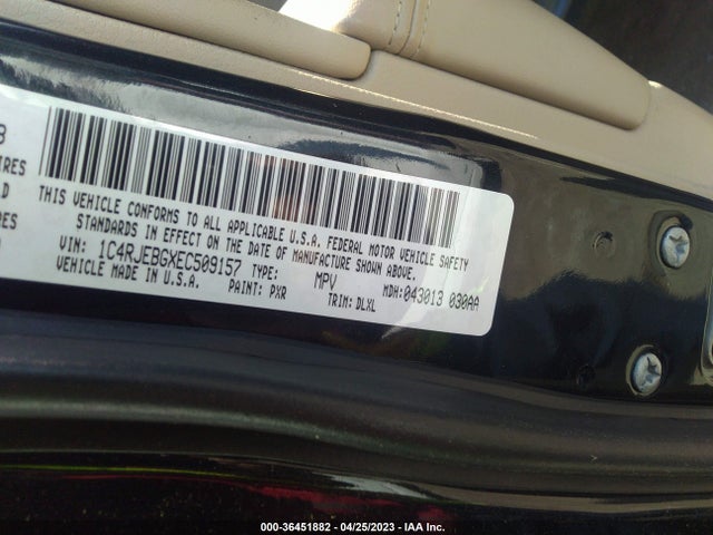 2014 JEEP GRAND CHEROKEE LIMITED VIN: 1C4RJEBGXEC509157