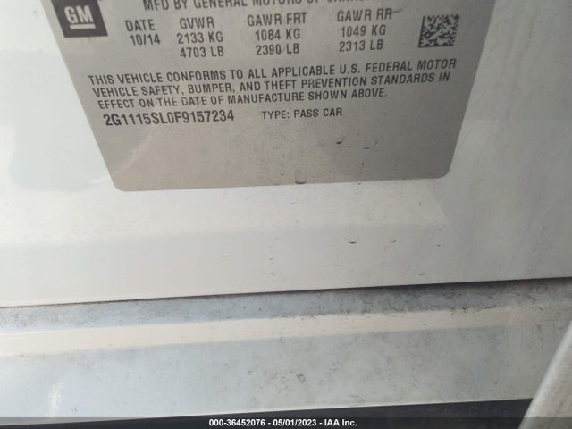 Chevrolet IMPALA LT 2015 2G1115SL0F9157234 Image 9