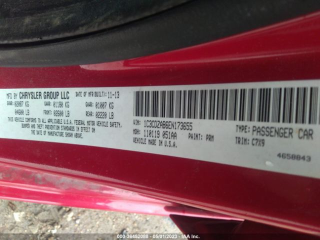 1C3CDZAB6EN173655 Dodge AVENGER SE