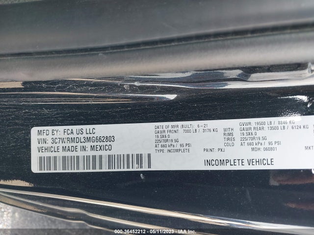 2021 Ram 5500, VIN: 3C7WRMDL3MG662803