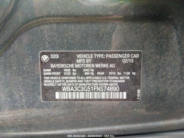 WBA3C3G51FNS74890 BMW 3 Series 320i Xdrive