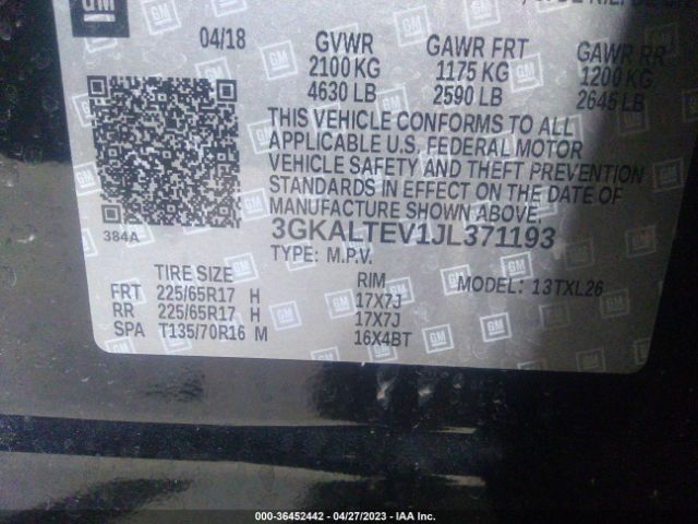 3GKALTEV1JL371193 GMC Terrain Sle