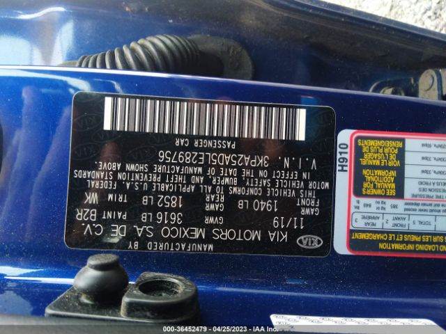 3KPA25AD5LE289756 KIA Rio 5-door S
