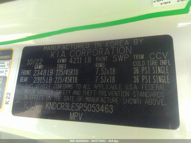 2023 Kia Niro, VIN: KNDCR3LE5P5053463