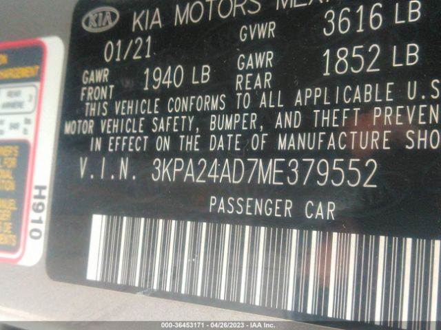 KIA RIO S 2021 3KPA24AD7ME379552 Image 9
