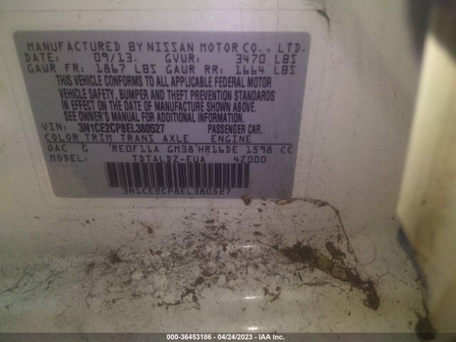 3N1CE2CP8EL380527 Nissan Versa Note Sv