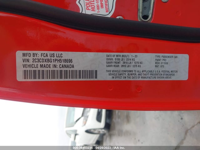 Dodge Charger Sxt 2023 2C3CDXBG1PH518696 Image 9