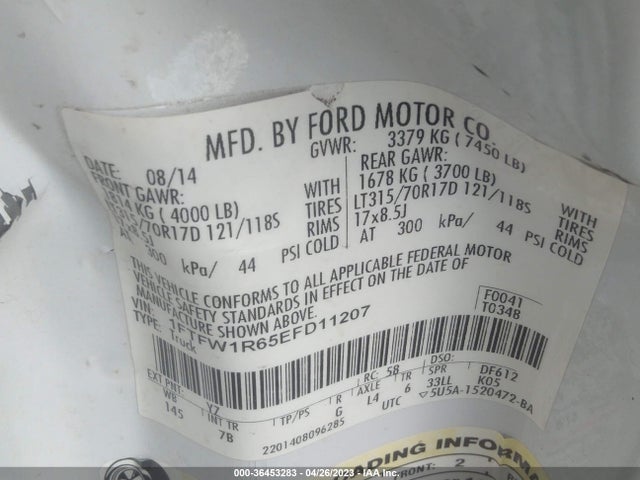 1FTFW1R65EFD11207 Ford F-150 Svt Raptor