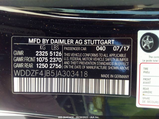 WDDZF4JB5JA303418 Mercedes-Benz E-class E 300