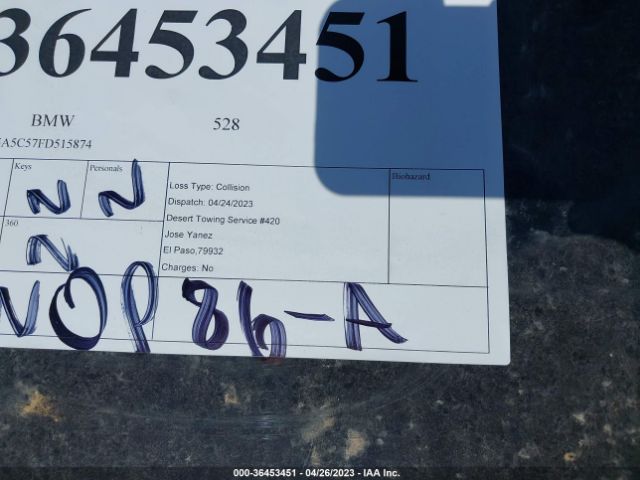 WBA5A5C57FD515874 BMW 5 Series 528i